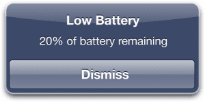 iPhone charging problems - low battery warning image