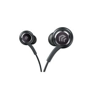 3.5mm Anti-Tangle HD Noise Isolating Earphones with Microphone & Volume Control - Black