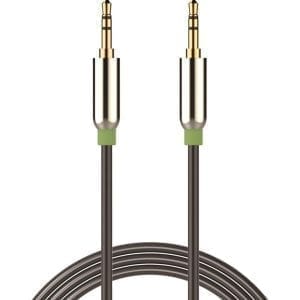 1m Mesh Armour Auxiliary Cable - Black