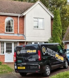 Armafone callout phone repair service vehicle arriving at home address