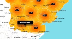 Chelmsford phone repair - call-out service coverage area