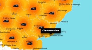 Clacton-on-Sea phone repair - call-out service coverage area