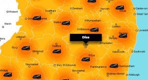 Diss phone repair - call-out service coverage area