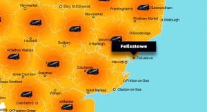 Felixstowe phone repair - call-out service coverage area