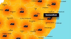 Saxmundham phone repair - call-out service coverage area