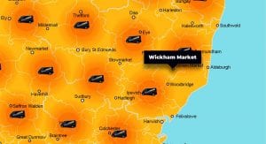 Wickham Market phone repair - call-out service coverage area