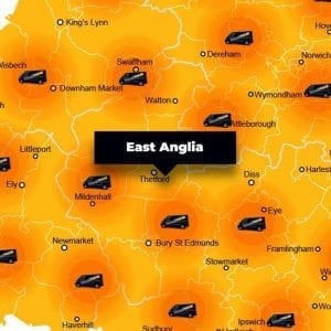 East Anglia phone repair - call-out service coverage area