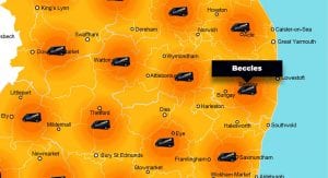 Beccles phone repair - call-out service coverage area