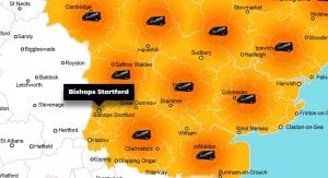 Bishops Stortford phone repair - call-out service coverage area
