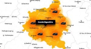 Cambridgeshire phone repair - call-out service coverage area