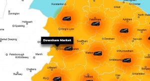 Downham Market phone repair - call-out service coverage area