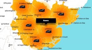 Essex phone repair - call-out service coverage area