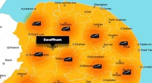 Swaffham phone repair - call-out service coverage area
