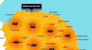 Wells-next-the-Sea phone repair - call-out service coverage area