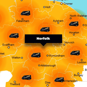 Norfolk phone repair - call-out service coverage area